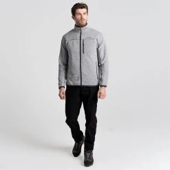 Craghoppers Men’s Torney Fleece Jacket – Dove Grey Marl -Fashionable Man torney jacket dove grey mrl 4