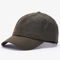 Barbour Wax Sports Cap -Olive -Fashionable Man wax cap olive 2 1