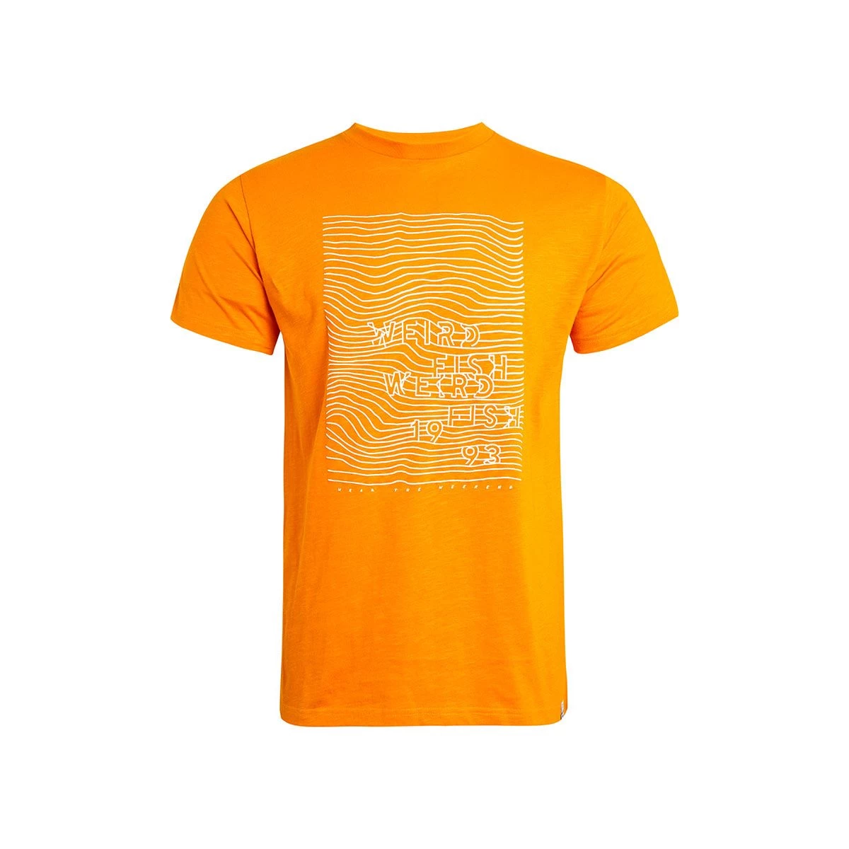 Weird Fish Men’s Wavelength Graphic T-Shirt- Turmeric 4 Weird Fish Men’s Wavelength Graphic T-Shirt- Turmeric - Image 4