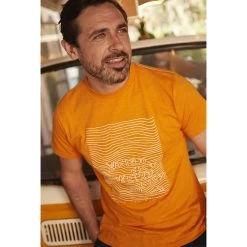 Weird Fish Men’s Wavelength Graphic T-Shirt- Turmeric 6 Weird Fish Men’s Wavelength Graphic T-Shirt- Turmeric -Fashionable Man weird fish men s wavelength graphic t shirt turmeric 3