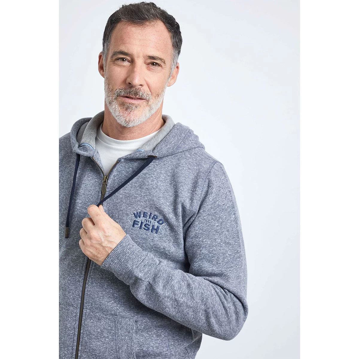 Weird Fish Men’s Fontana Full Zip Hoodie – Navy 5 Weird Fish Men’s Fontana Full Zip Hoodie – Navy - Image 5