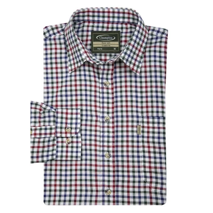 Champion Men’s York Long Sleeved Shirt - Wine 4 Champion Men’s York Long Sleeved Shirt - Wine - Image 4