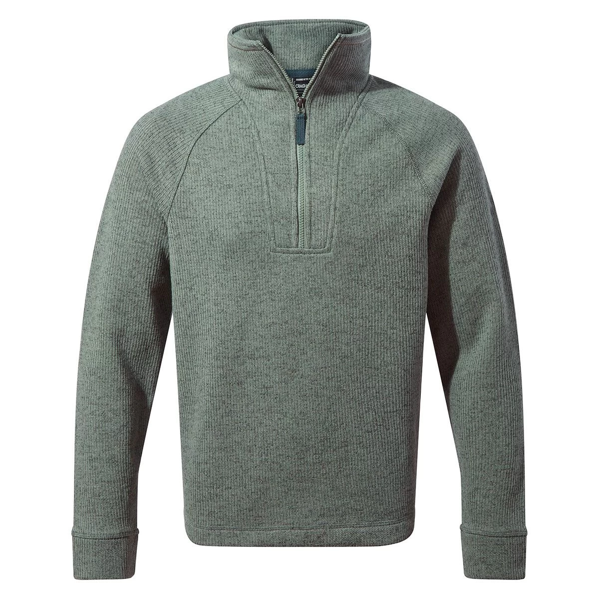 Craghoppers Men's Wole Half Zip Fleece - Balsam Green Marl 1 Craghoppers Men's Wole Half Zip Fleece - Balsam Green Marl