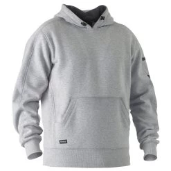 Bisley Workwear Fleeced Work Hoodie - Grey Marl 8 Bisley Workwear Fleeced Work Hoodie - Grey Marl -Fashionable Man work fleece hoodie grey marl 2