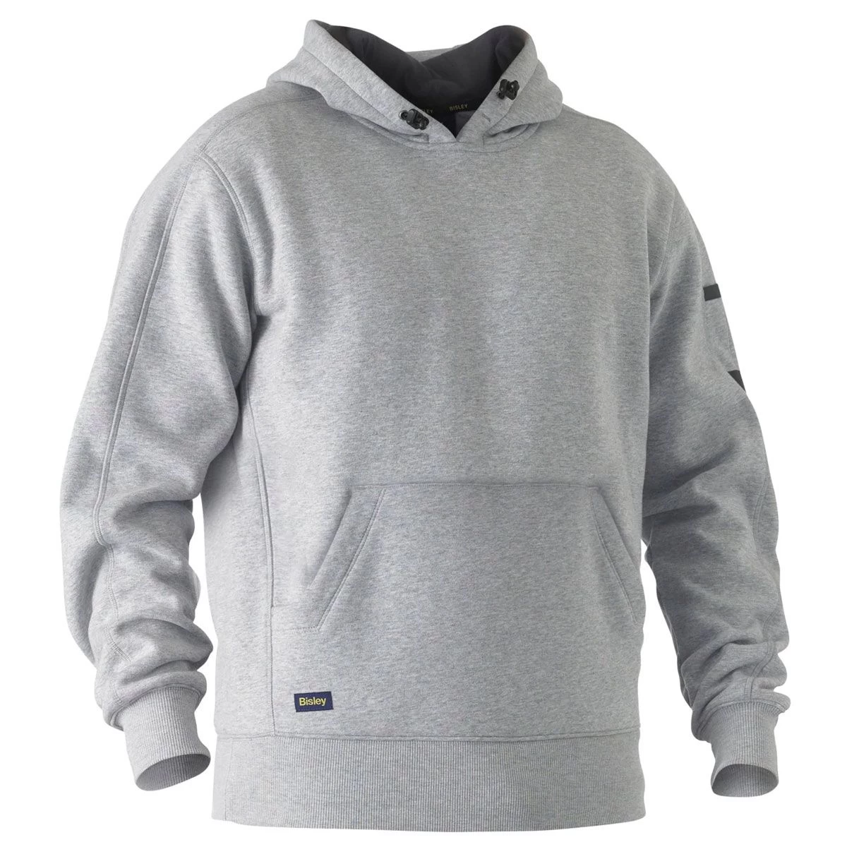 Bisley Workwear Fleeced Work Hoodie - Grey Marl 4 Bisley Workwear Fleeced Work Hoodie - Grey Marl - Image 4