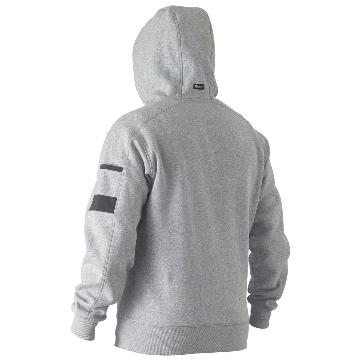 Bisley Workwear Fleeced Work Hoodie - Grey Marl 3 Bisley Workwear Fleeced Work Hoodie - Grey Marl - Image 3